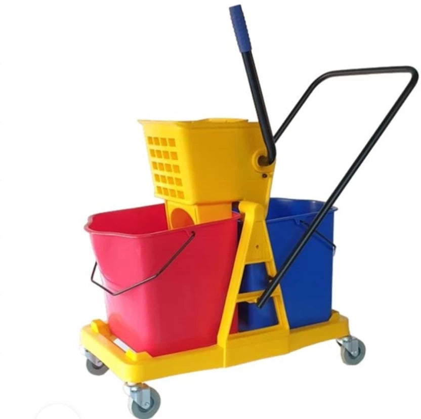 Double Bucket & Wringer Trolley 50L